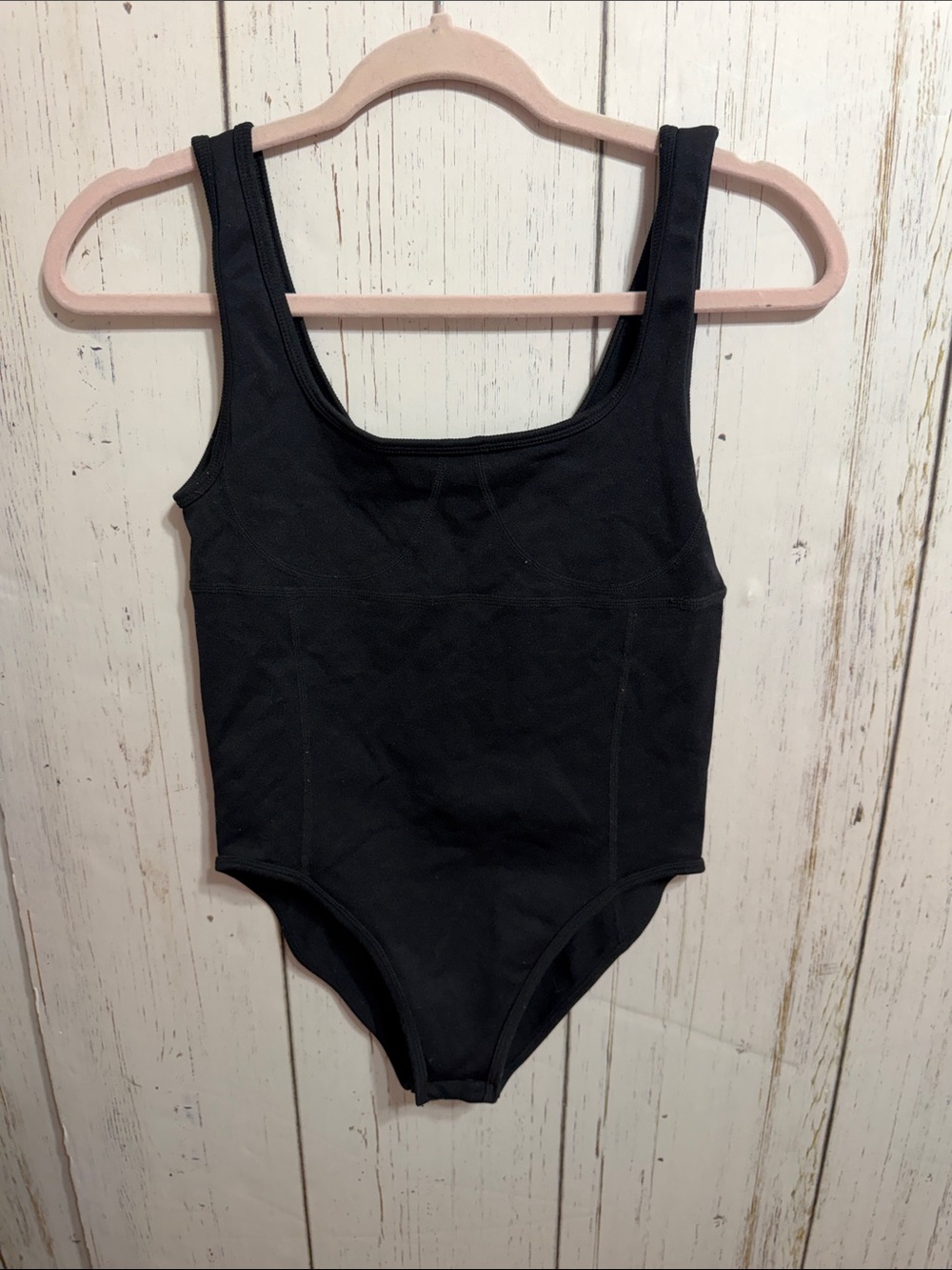 Anewsta Corset Style Black Bodysuit